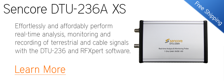 Sencore DTU-236A Real Time Analysis and Monitoring USB RF Probe